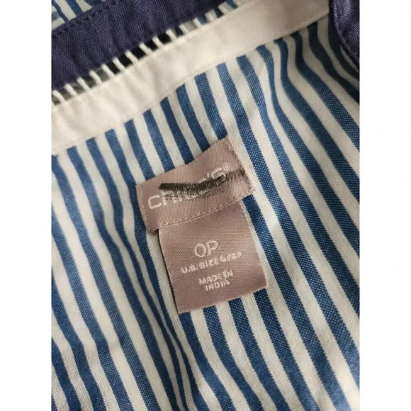 Chico's Petite Patchwork Embroidery Top - Picture 6 of 7